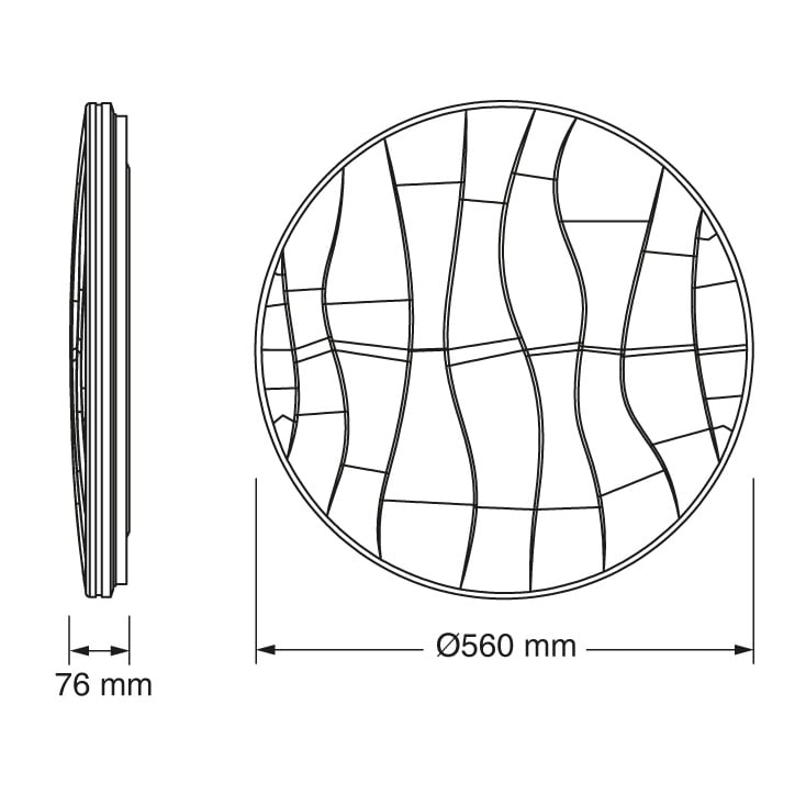 OSRAM LED plafonjera 56cm 72W 4000K IP20 bela slika 2