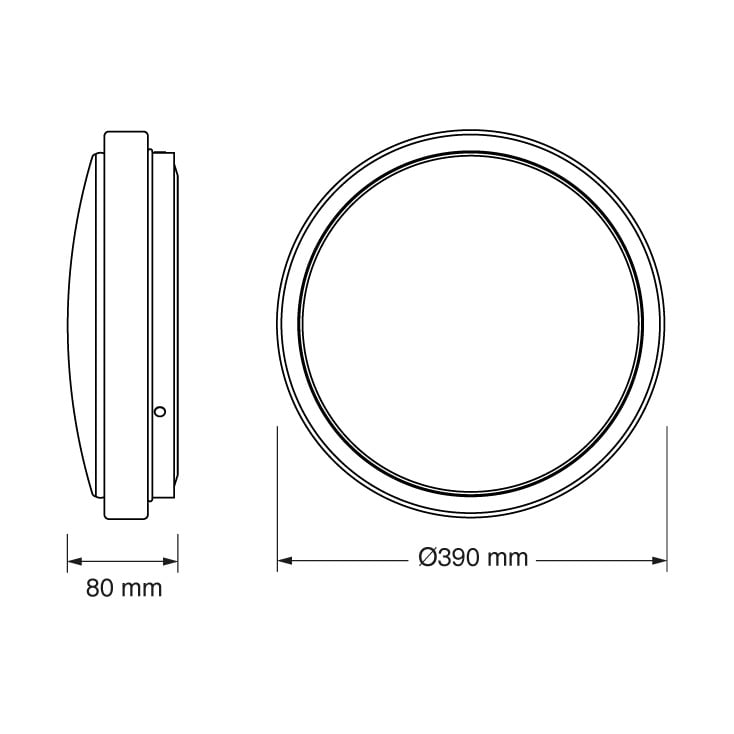 OSRAM LED plafonjera 39cm 24W 4000K IP20 bela slika 2