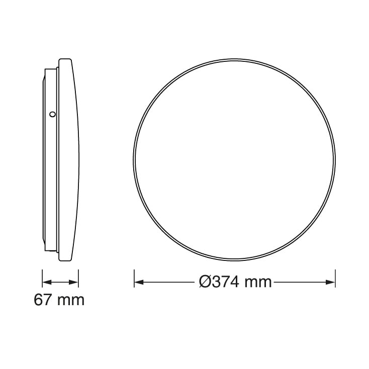 OSRAM LED plafonjera 37.4cm 24W 4000K IP20 bela slika 2
