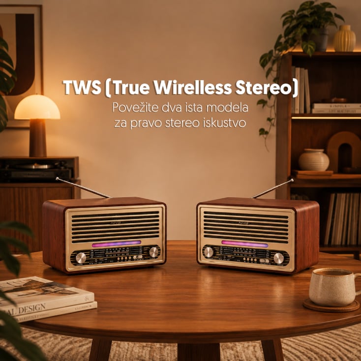 Retro Bluetooth radio 6679BT/B slika 3