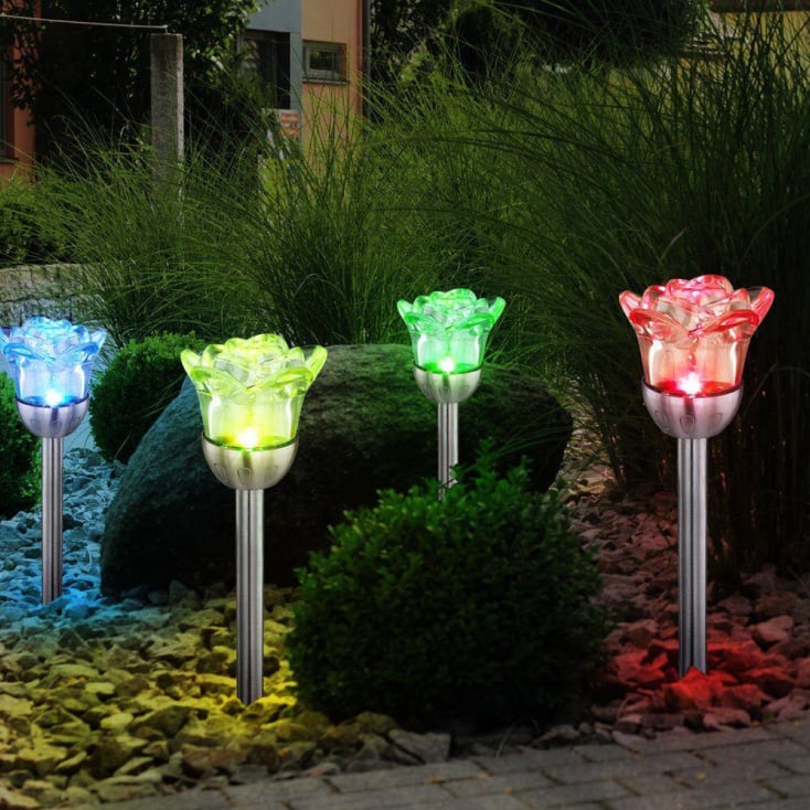 Solarna RGB baštenska lampa GS015 slika 3