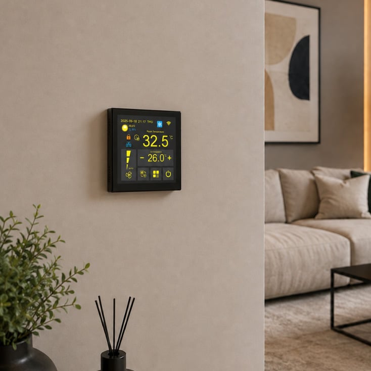 SMART žični digitalni ugradni Wi-Fi termostat za Fan-Coil slika 4