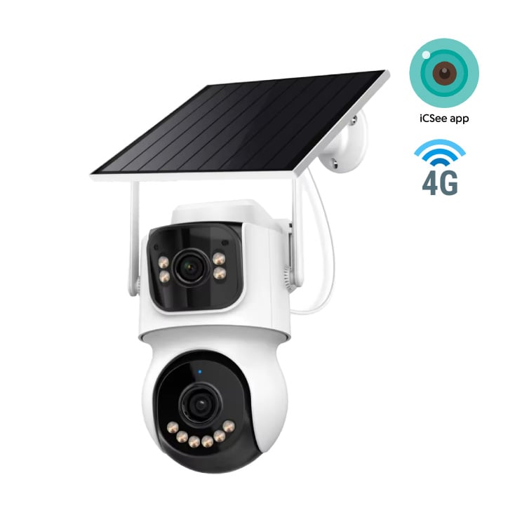IP Wi-Fi 4G solarna kamera sa dva objektiva, AOV 2x2.0MP slika 1