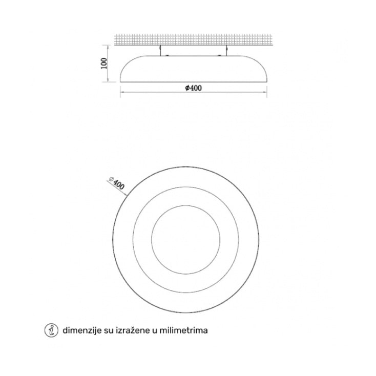 LED plafonjera 24W, promenljiva boja svetla 202508 slika 3