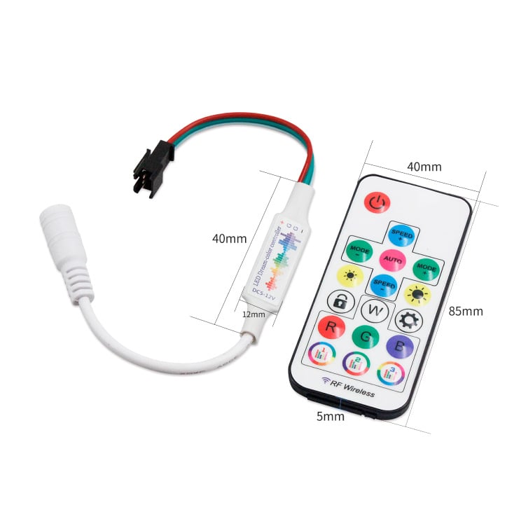Kontroler za pixel LED trake 5-24V, daljnski slika 3