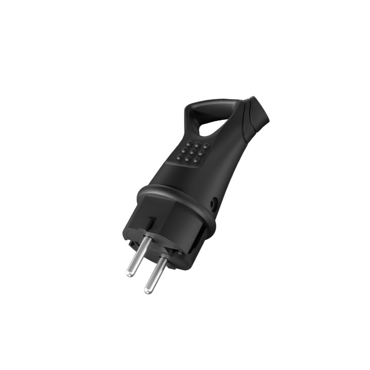 Monofazni utikač PVC IP44 crni slika 1