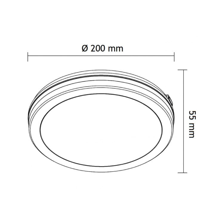 Bela LED plafonjera 20W, promenljiva boja svetla IP65 slika 3