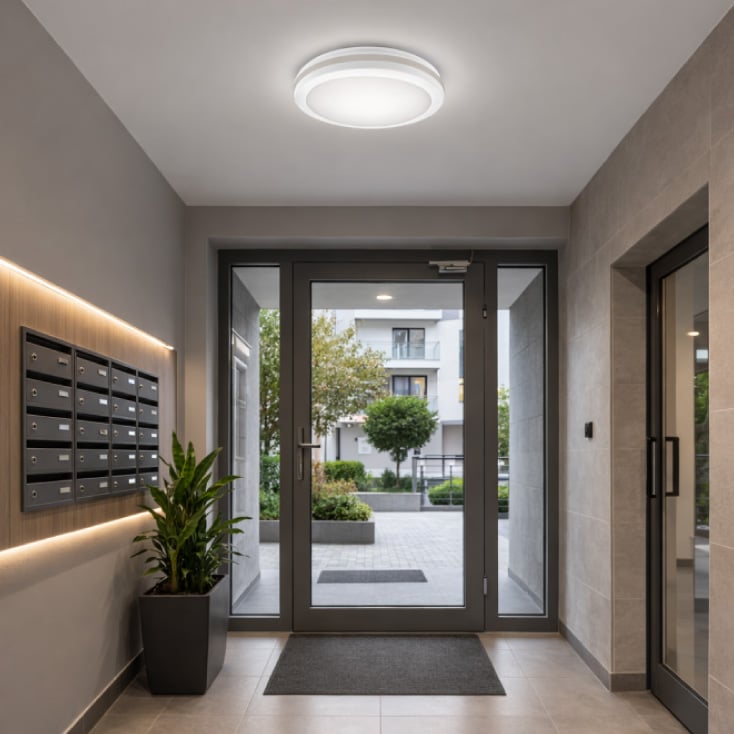 Bela LED plafonjera 20W, promenljiva boja svetla IP65 slika 4