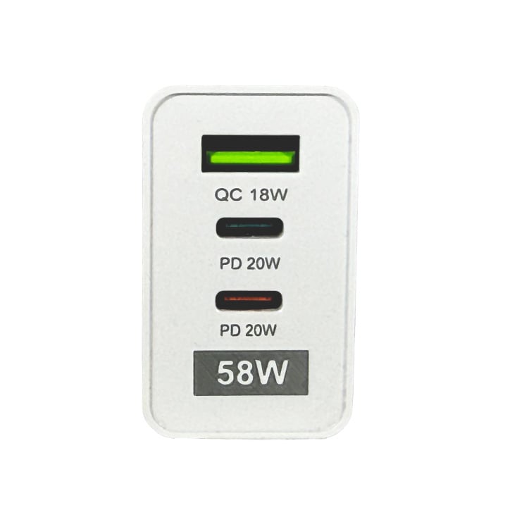 Univerzalni USB brzi punjač 58W 2xUSB-C PD + USB-A QC 3.0 slika 3