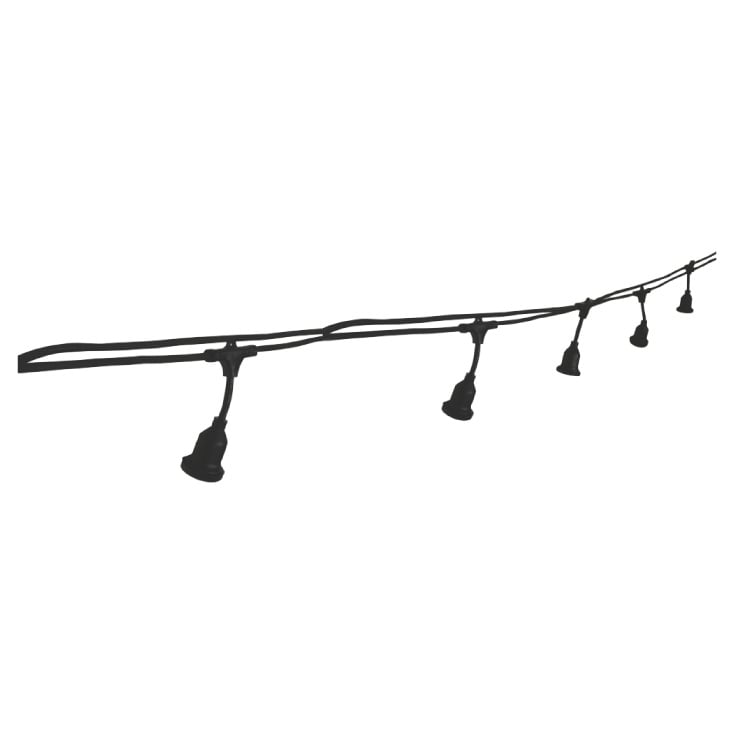 EUROLAMP spoljna girlanda sa 20 grla E27, 10+1 m, IP64, crna slika 1