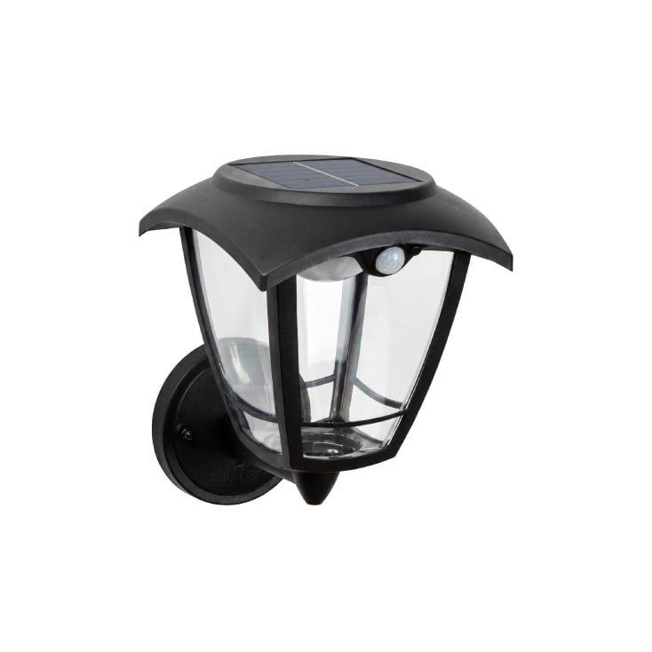 EUROLAMP solarna zidna lampa sa senzorom pokreta, 3W, 400lm, crna slika 1