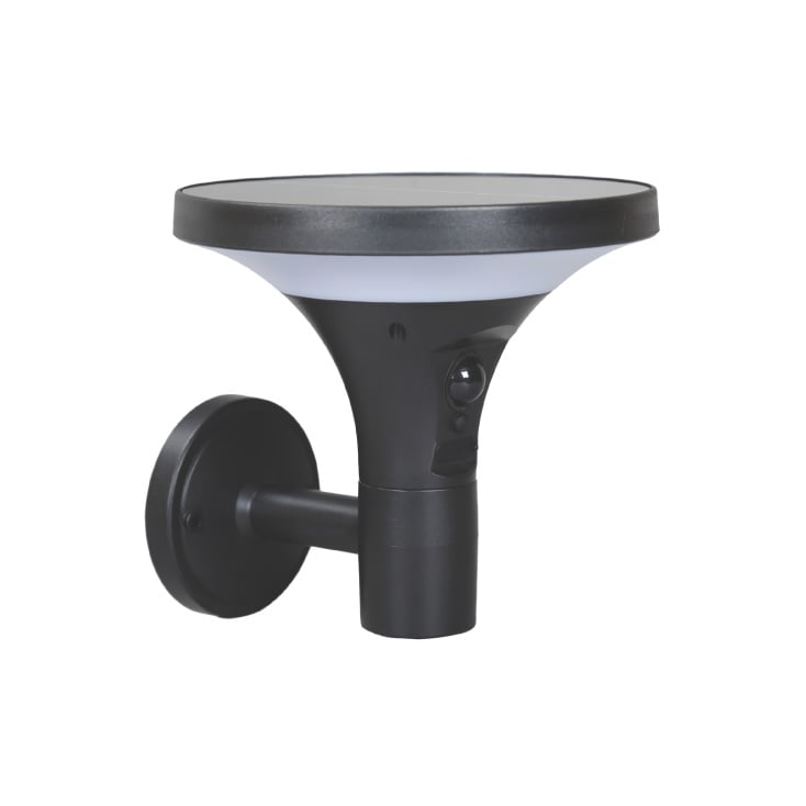 EUROLAMP solarna zidna lampa sa senzorom pokreta, 3.8W, 500lm, crna slika 1