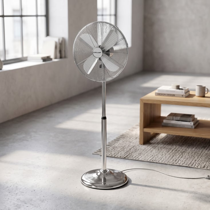 Stojeći ventilator, 40 cm, 50W, inox slika 2
