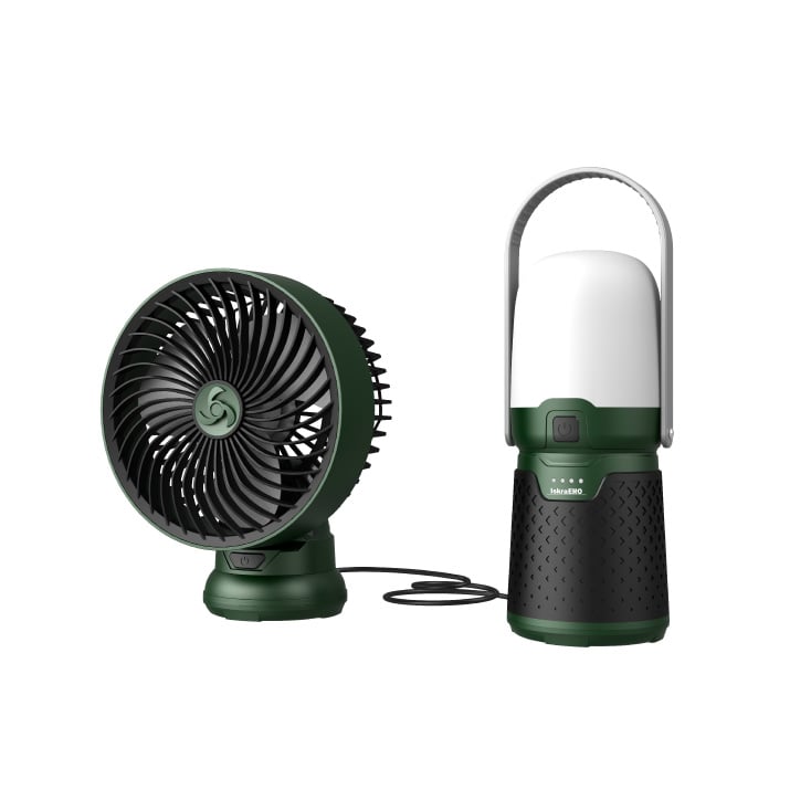ISKRA ERO akumulatorski kamperski set, ventilator+lampe slika 2