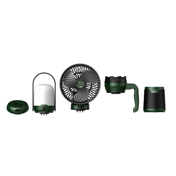 ISKRA ERO akumulatorski kamperski set, ventilator+lampe slika 3