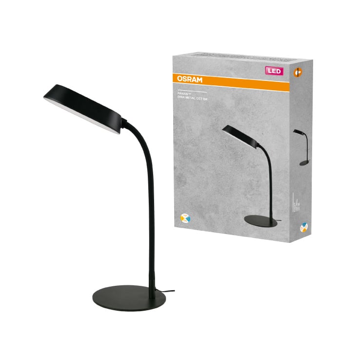 Stona LED lampa sa podešavanjem svetla i USB punjenjem 10W OSRAM crna slika 2