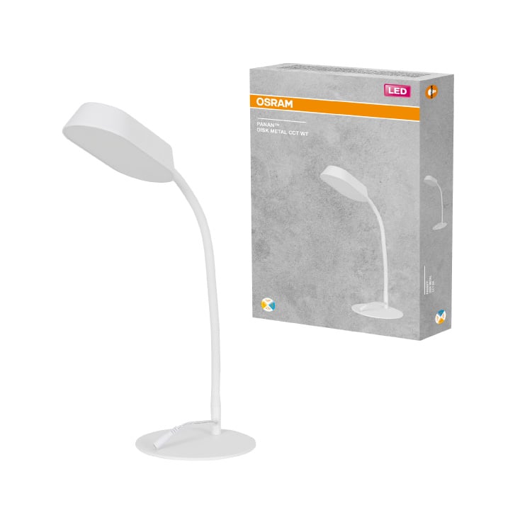 Stona LED lampa sa podešavanjem svetla i USB punjenjem 10W OSRAM bela slika 2