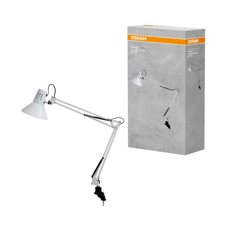 Stona lampa PANAN Classic Hook E27, OSRAM bela slika 2