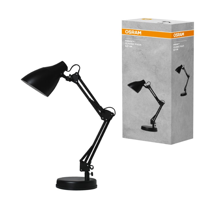 Stona lampa PANAN Classic Pixar E27, OSRAM crna slika 2