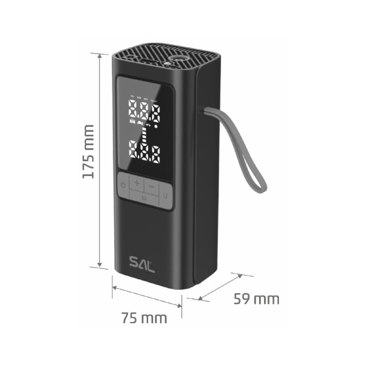SAL bežični automatski digitalni kompresor 3u1 sa LED lampom, 150 PSI slika 4