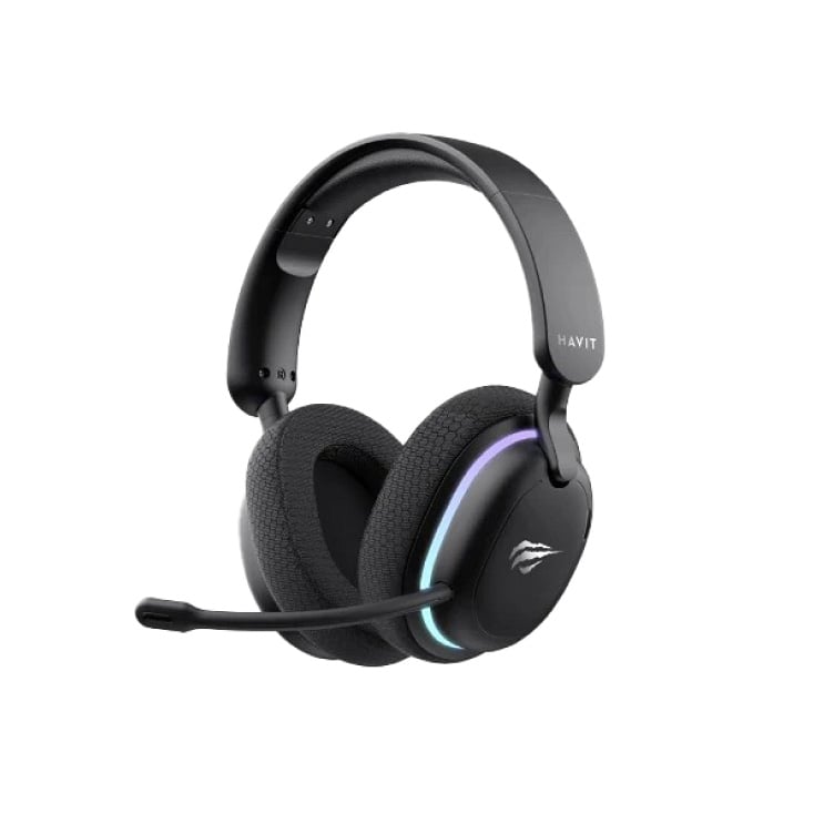 HAVIT Fuxi-H7 bežične gaming slušalice sa mikrofonom, Bluetooth 5.2, crne slika 1
