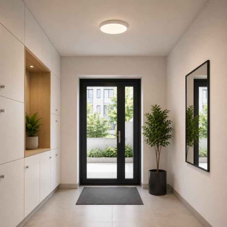 Bela LED plafonjera 18W, promenljiva boja svetla, senzor slika 4