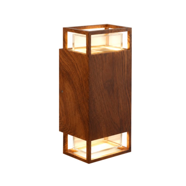 Zidna lampa drvo dezen 2xGU10 IP65 slika 1