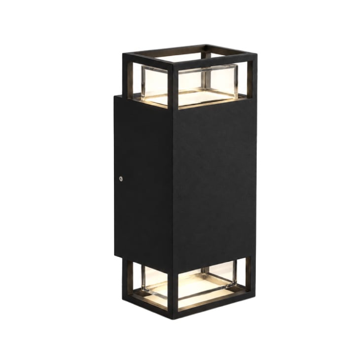Zidna lampa crna 2xGU10 IP65 slika 1