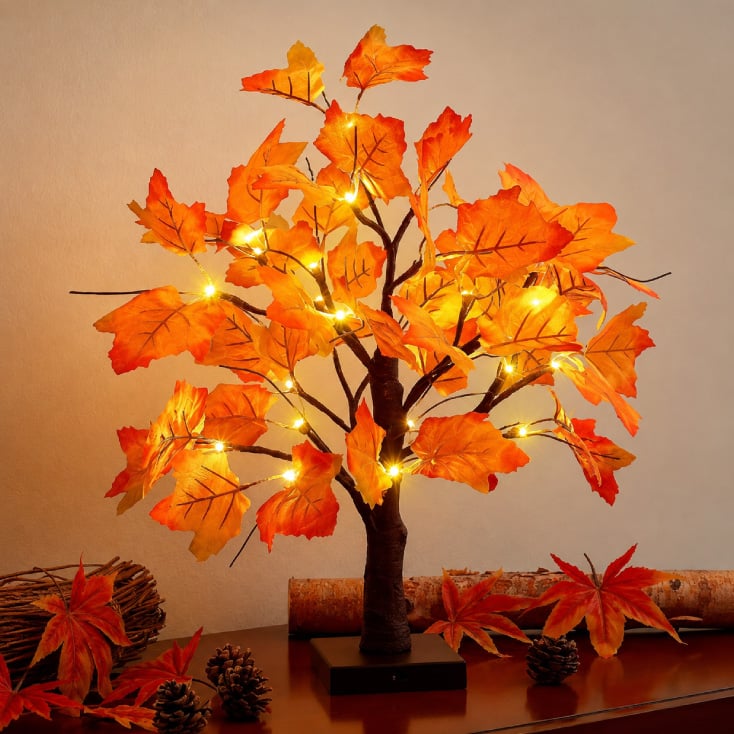 Jesenja LED dekoracija javorovo drvo 24 LED 60 cm slika 1