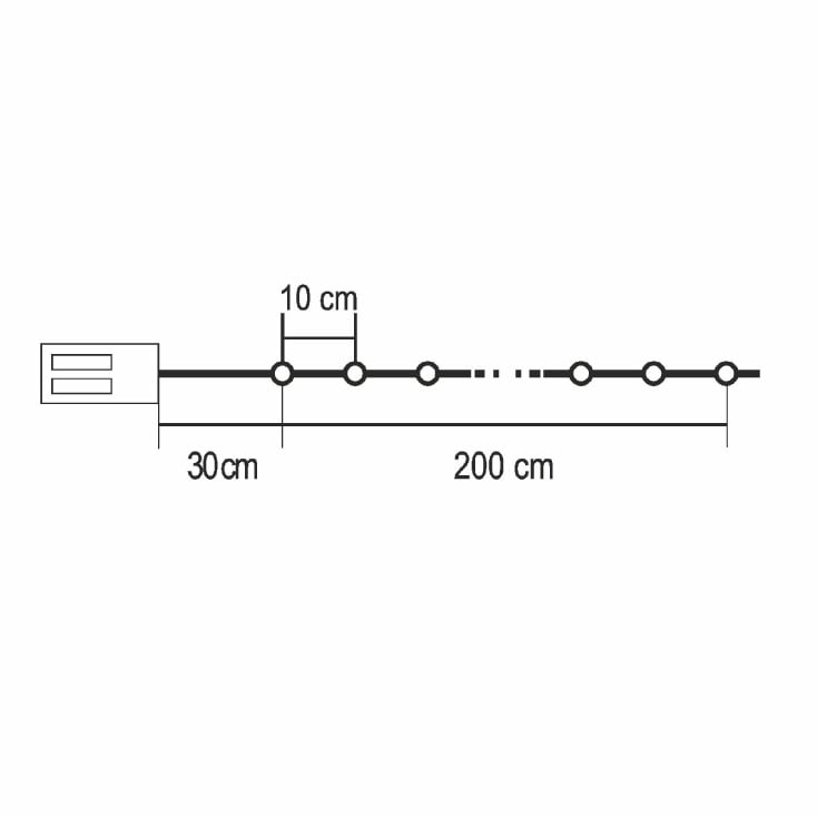 Dekorativni LED niz sa bršljanovim listovima 20 LED 200 cm slika 4