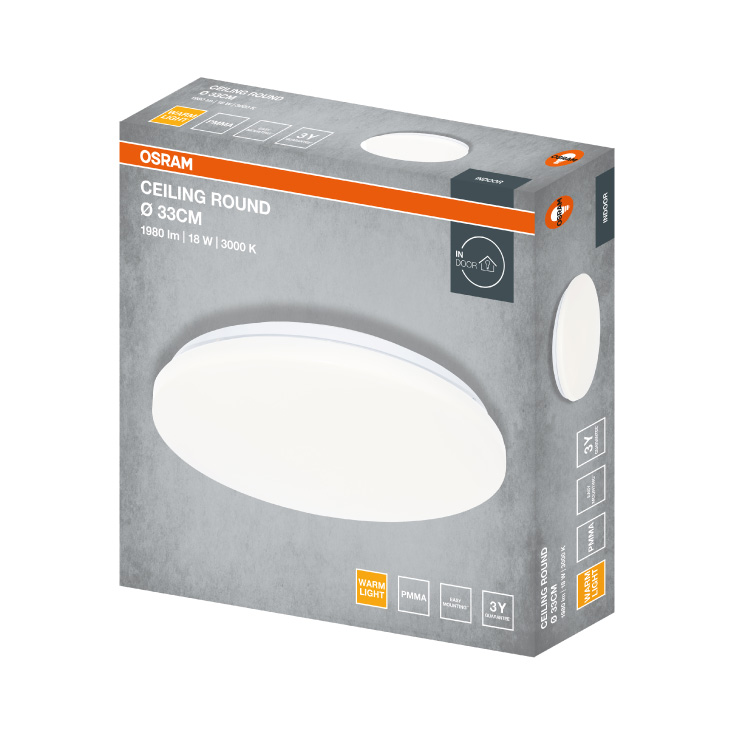 LED plafonjera 18W 3000K 1980lm Ø330 mm OSRAM slika 3