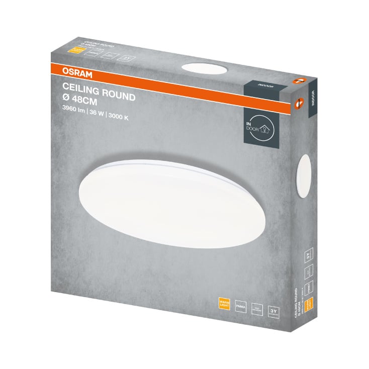LED plafonjera 36W 3000K 3960lm Ø480 mm OSRAM slika 3