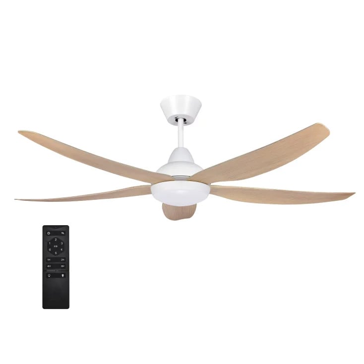PROSTO beli plafonski vent. 142cm, 5 elisa, LED - outlet slika 1