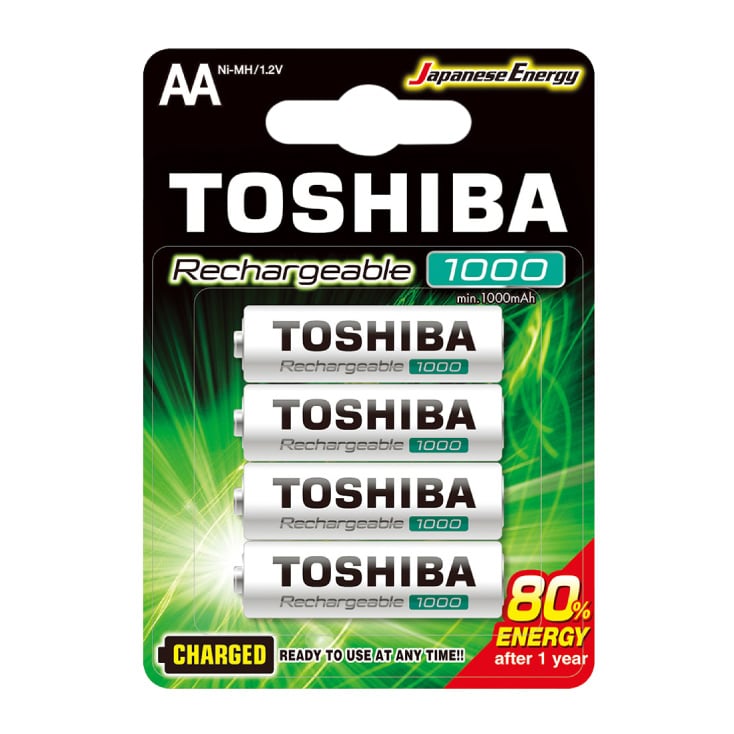 Toshiba punjive Ni-MH baterije AA 1000 mAh slika 1