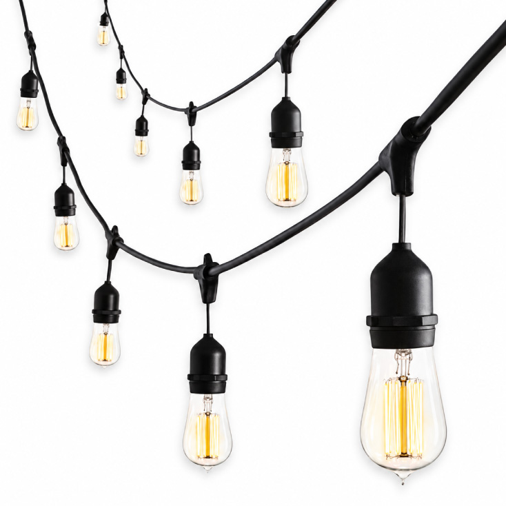 Svetlosni niz sa 20 LED sijalica E27 20 m 2700K IP44 slika 1