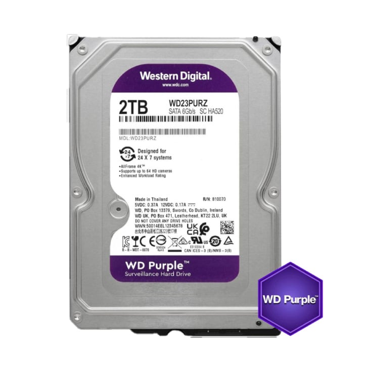 Hard disk WD purple 2TB 3.5" 64MB slika 1
